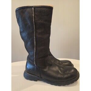 Ugg Brooks Boots Women's Size 11 Sherpa Lined Tall Winter Boots Australia Lug
